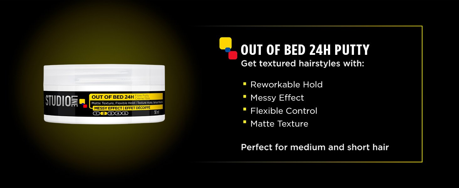 L'Oréal Paris Studio Line Styling Products, educationnal content on L'Oréal Paris Studio Line 24H Hair Putty